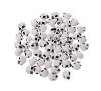Kodbww 60 perline sfuse a forma di teschio, per braccialetti e collane, in plastica