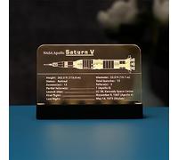 KoDeer Targhetta per Lego 92176 Apollo Saturn V, in acrilico per Lego Apollo Saturn V (modello Lego non incluso)