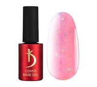 Kodi Professional Smalto Semipermanente - Rosa Brilliante Fiocchi Camuffato - Smalti Semipermanenti per Unghie Gel -7ml- Base Gel Cover Pink Flakes - Base Coat
