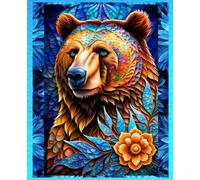 KODIAK BEAR COMPOSITION NOTEBOOK Diary Journal Workbook -Blue Ice Floral- Wildlife Wild Animal Nature Art Lover Gift: ֍7.25x9.5 Wide Rule֎ ... Homeschool High School Ivy League University