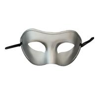 Kodxylytix Antica elegante maschera nascondere ballo di fine anno tinta unita mascherata Gentleman Dress Party Decoration Regali Halloween argento