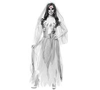 Kodxylytix Donne Cosplay Halloween Costume Horror Fantasma Cadavere Morto Zombie Abito Sposa XL bianco