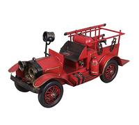 Kodxylytix Modello di camion dei pompieri europeo decorativo retrò mini vintage per artigianato da tavolo