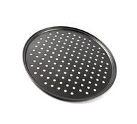 Kodxylytix Pizza Crisper Net Lamiera laminata a freddo Antiaderente in acciaio al carbonio Rotondo Forno Pan Tray Forato Piatto Forato Fogli Biscotti Bakeware Tipo 1
