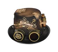 Kodxylytix Punk Gothic Top Hat Gear Occhiali Floreale Jazz Steampunk Halloween Party Caps Tipo A