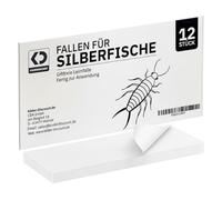 Köder-Discount Trappole per pesci d'argento, 12 trappole adesive, trappole di monitoraggio non tossiche per la casa