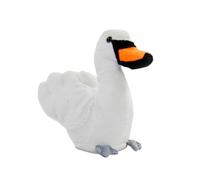 Kögler 75920 - Labertier Schwan Elizabeth, ca. 19 cm di altezza, peluche con funzione di riproduzione, sbattere tutto in modo divertente e si muove, funzionamento a batteria, bianco