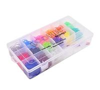 Kögler 76176 - Nastri Loopies Loom, Set Grande con 1200 Anelli, 24 Chiusure e 2 Aghi per Ganci, Circa 23 x 12,5 x 4,3 cm, per Braccialetti, collane e ciondoli Colorati