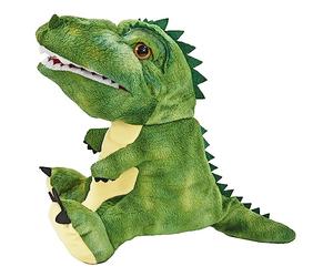 Kögler 90543 - Marionetta a Mano del Dinosauro T-Rex di Colore Verde, Altezza Circa 30 cm, Figura in Peluche per burattini, spettacoli e Come narratore di storie fantasiose