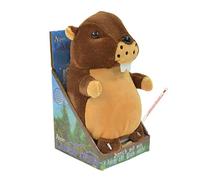 Kögler Labertier-Marmot Marbu 75642 - Giocattolo in peluche con funzione di lettura di gatti Everything Funny and Move funziona a batterie di circa 16 cm