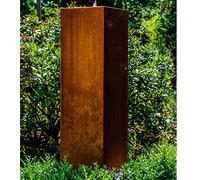 Köhko® Fontana da Giardino Peru, Altezza 119 cm, in Acciaio corten, con Illuminazione a LED