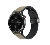 Koelaa 22mm Cinturini Compatibile con Amazfit Bip 5/Cheetah/Cheetah Pro/GTR 4/3 Pro/2 eSIM/2e/Pace/Stratos 3, Silicone + Pelle Cinturino Cinturino con Chiusura Magnetica-Grigio