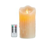 Koelaa Candele a Batteria, Led, Tremolanti, con Telecomando, per Natale, Halloween, Festivals - 7.5 * 12.5cm