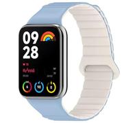 Koelaa Cinturino Magnetico Compatibile con Xiaomi Smart Band 9 Pro/8 Pro, Cinturino Magnetiche in Silicone Morbido e Traspirante per Redmi Watch 6/5/4 - Blu Nebbia + Grigio Chiaro