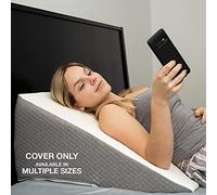 Kölbs Federa per cuscino a cuneo, chic, in jacquard, solo federa per cuscino a cuneo, diverse opzioni di dimensioni (si adatta a cunei da 19,5 a 20,3 cm)