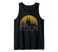 Köln Lettering Vintage Dicendo Colonia Amante Tedesco Canotta