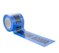 KOEM Rotolo Nastro Segnaletico Alta Visibilità in Polietilene cm 10x200 mt per Segnalazione Tubi e Cavi Interrati Per Ediliza e Lavori Stradali (Per Tubazioni Acqua - Azzurro)