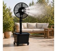 KOEM Ventilatore Nebulizzatore Magnum Nero Ø 66 cm a Piantana Elettrico
