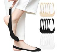 KOEMCY 9 Paia di Calze Fantasmini Invisibilida Donna Eleganti Invisible Corti Basse Salvapiede Calze Antiscivolo Half Socks No Show Calzini Traspiranti Calze per Tacchi #D