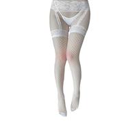 KOEMCY Collant Donna Reggicalze Hot Calze a Rete Autoreggenti in Pizzo Giarrettiera Eleganti Motivo a Diamante Velate moda Accessorio Glamour Resistenti