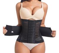 KOEMCY Donna Corsetto Stringivita Modellante Dimagrante Shapewear Contenitivo Snellente Waist Modellante Stringivita Corpetto Waist Trainer per Pancia Piatta Intimo Modellante da Donna(Nero/L)