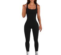 KOEMCY Jumpsuit Donna Tutina Intera Canotta Costine Tuta Estiva Sportiva Aderente Completo Lungo Body Pantaloni Elegante Tutine Fitness Casual