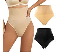 KOEMCY Mutande Donna Perizoma Modellante Pancia Piatta Contenitiva Modellante Vita Alta Contenitive Intimo Slip Invisibile Senza Cuciture (Carnagione/M)