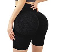 KOEMCY Pantaloncini Sportivi Donna Leggins Corti Pantaloncino Senza Cuciture Shorts Elasticizzati Vita Alta Fitness Palestra Ciclista Allenamento Traspirante Modellante Sottogonna