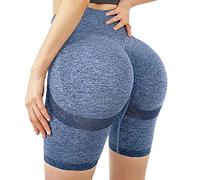 KOEMCY Pantaloncini Sportivi Donna Leggins Corti Pantaloncino Senza Cuciture Shorts Elasticizzati Vita Alta Fitness Palestra Ciclista Allenamento Traspirante Modellante Sottogonna