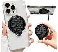 KOEMCY Supporto Anello Rotondo Telefono Cellulare Pieghevole Ventosa Posteriore Smartphone Universale Rotazione 360 Gradi Stand Presa Sicura
