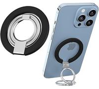 KOEMCY Supporto Magnetico Cellulare Anello Magsafe Accessori Smartphone Magnetic Phone Holder Supporto Telefono Magnetico Anello Per Cellulare Supporto Cellulare Da Tavolo(Nero)