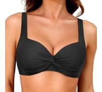 KOEMCY Top Bikini da Donna Bikini Push up con Imbottiture Reggiseno Spallacci Regolabili Costume da Bagno per Nuotare Fare Surf sulla Spiaggia（S）