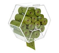 KOEMEHR Dispenser per sacchetti di cacca per cani da parete, dispenser per sacchetti per cani con coperchio incernierato, dispenser per sacchetti per rifiuti per cani e animali domestici