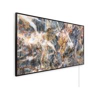 Könighaus pannello riscaldante a infrarossi - 1200 Watt | 5 anni di garanzia | Doppia protezione surriscaldamento | Corpo ultrapiatto per 18-29 m² | Colore cornice: nero | Motivo: 08. Pietra naturale