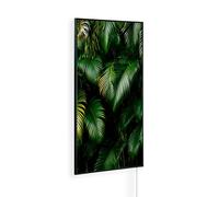 Könighaus pannello riscaldante a infrarossi - 600 Watt | 5 anni di garanzia | Doppia protezione surriscaldamento | Corpo ultrapiatto per 8-16 m² | Colore cornice: nero | Motivo: 11. Tropicana