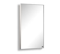 Könighaus Specchio Riscaldamento ad Infrarossi - 800 Watt Cornice Bianca Con Termostato - Alta Efficienza Energetica - Riscaldamento a Parete