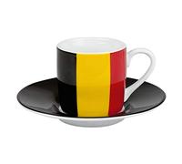 Könitz 1150530973 Flags Belgium Set Tazza da Caffè e Piattino, 0.085 l