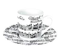 Könitz 1150531890 Vivaldi Libretto Set Tazza da Caffè e Piattino, 0.085 l