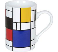 Könitz Bauhaus Collection Tazza da caffè con manico, tazza con manico (Mondrian small)