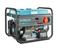 Könner&Söhnen KS 7000E-3 ATS Generatore benzina 13CV, avv. elettrico | Generatore 4 tempi con commutazione automatica, 1x16A (400V/230V), regolatore di tensione automatico