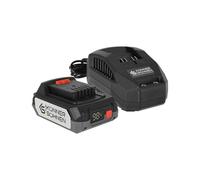 Könner&Söhnen Set caricatore KS C24A + batteria Li-Ion 20V 2Ah | Caricabatterie tensione nominale 21,5V, corrente di uscita 2,4A, batteria agli ioni di litio 20V