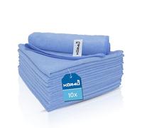 kör4u® 10 panni in microfibra, lavabili in confezione risparmio, adatti per lucidare, pulire e mantenere, bagnati o asciutti, dimensioni 40 x 40 cm, universali