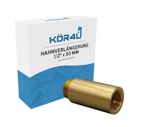 kör4u Estensione rubinetto in ottone 1/2 pollici x 50 mm, prolunga filettata, adatta per acqua potabile