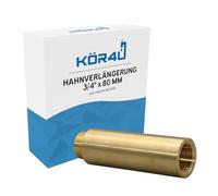 kör4u Estensione rubinetto in ottone 3/4 pollici x 80 mm, prolunga filettata, adatta per acqua potabile