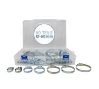 kör4u Fascette stringitubo 60 pezzi, morsetti per tubi, regolabili da 12 a 60 mm, connettori per tubo per casa, giardino, tubo, auto