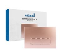 kör4u Piastra di comando per cassetta di scarico Geberit Sigma UP300, UP320 e Delta UP100, pulsante arrotondato (oro rosa)