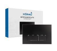 kör4u Piastra di comando per cassetta di scarico Geberit Sigma UP300, UP320 e Delta UP100, pulsante arrotondato (nero opaco)