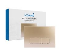 kör4u Piastra di comando per cassetta di scarico Geberit Sigma UP300, UP320 e Delta UP100, pulsante arrotondato (oro champagne)