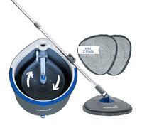 kör4u Set mocio con secchio, sistema a 2 camere per acqua dolce | Pulisce fino a 180 m² con soli 3 litri di acqua, include 2 panni in microfibra riutilizzabili