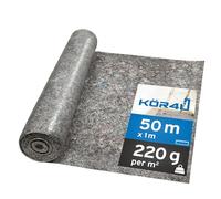 kör4u Tessuto non tessuto per pittura, 50 m, 220 g, antipolvere, antiscivolo, per ristrutturazioni, traslochi e progetti fai da te